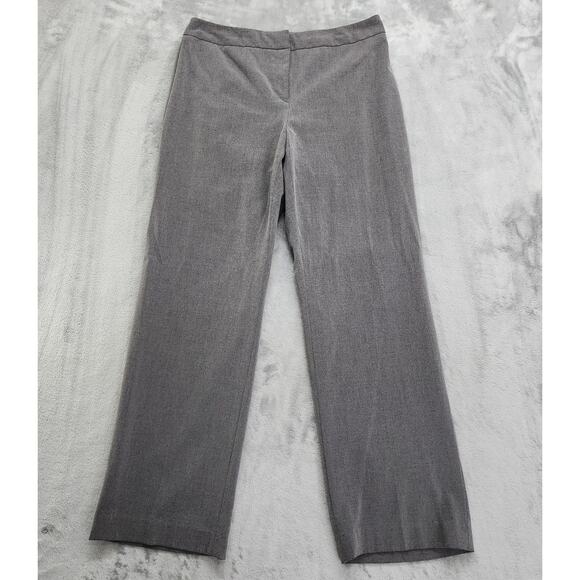 Style&Co Pants Womens 12P Gray High Rise Straight Leg Flat Front Trouser Stretch - Picture 1 of 9